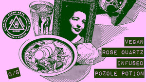RECIPE: Vegan Rose Quartz Infused Pozole Potion