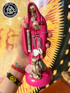 Mama Muerte | Santa Muerte | Statue | 9 inches | Fully Loaded | Rosa