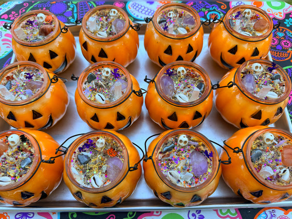 Crystal Companion Candles | 2024 | Pumpkin Cauldron Candles | Scented Pumpkin Patch