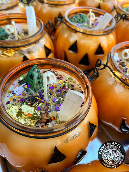 Pumpkin Cauldron Crystal Candles | Scented Pumpkin Patch