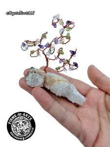Crystal Trees | Peridot + Amethyst + White Topaz + Citrine +  Aurora Quartz