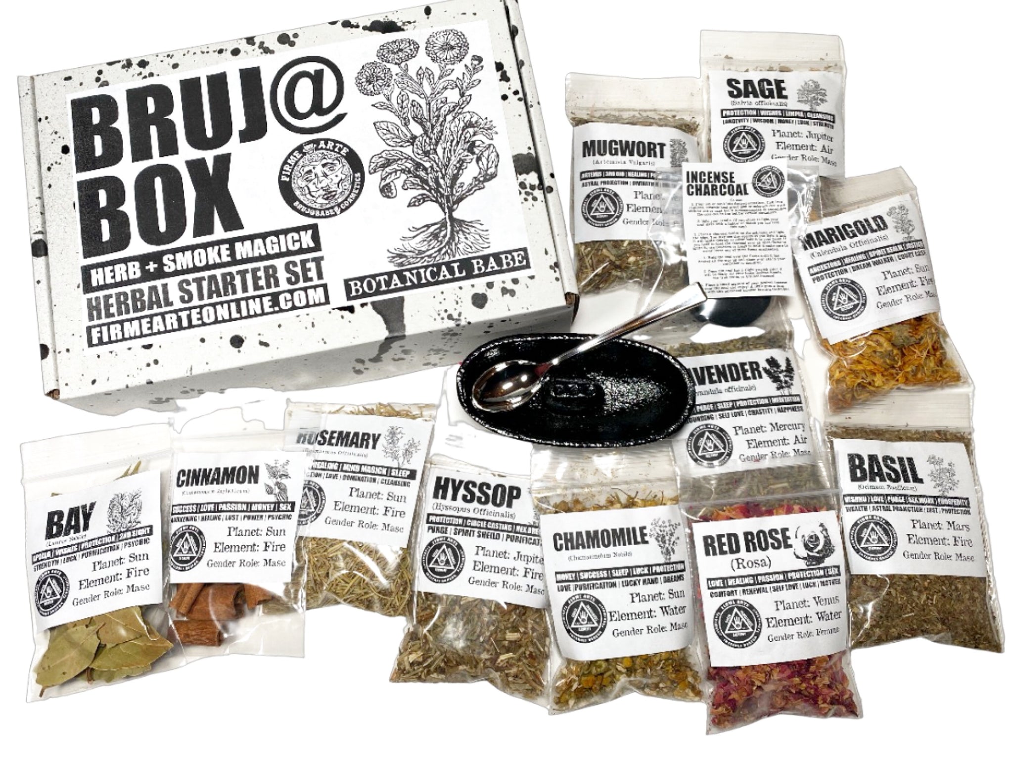 Bruj@ Box | Botanical Babe | Herb + Smoke Magick Starter Set
