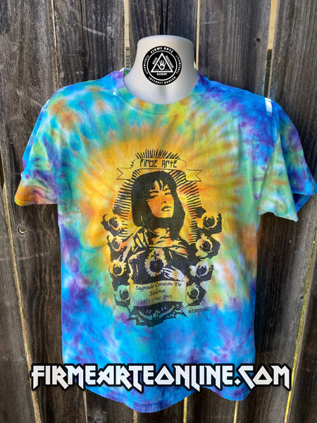 Spell Shirt | Sagrado Corazon De Selena | Galaxy Nebula Tie Dye |