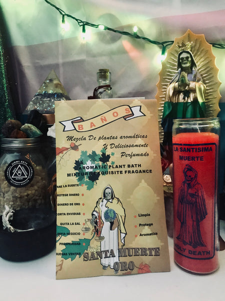Santa Muerte | Gold | Abundance | Ritual Bath